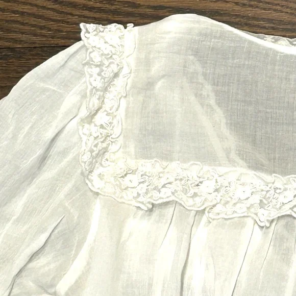 Free People Luna White Lace Sheer Blouse - Picture 5 of 12